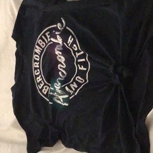 Tie front navy Abercrombie top